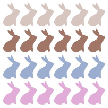 Bahar Tavşanları Bahar Tasarım Deseni Doku Vektörü