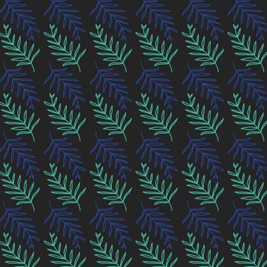 Botanik Yazı Yaprak Tasarımı Şablonu