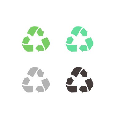 YEŞİL RESİKLİ Oklar İşaret Sembolü Logo VECTOR