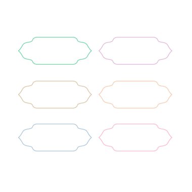 KOLORFUL MÜZİK BLANK Kağıtları LABELERİ beyaza ayarlandı