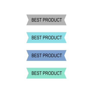 En iyi renkli kâğıt etiketi beyazlara izole edilmiş en iyi üründür.