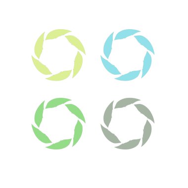 Doğal Yapraklar Botanik İşaret Sembol Logo Vektörü