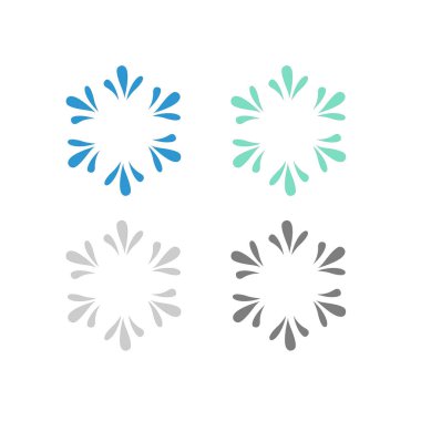 Su Sıçratma İşareti Sembol Logo Vektörü