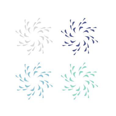 Mavili Su Suyu Sulama Damlaları İşaret Logosunun Logosunu VECTOR