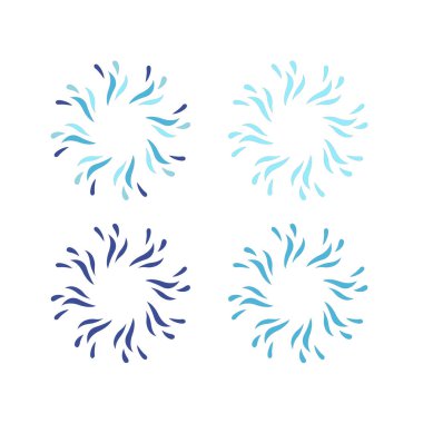 Mavili Su Suyu Sulama Damlaları İşaret Logosunun Logosunu VECTOR