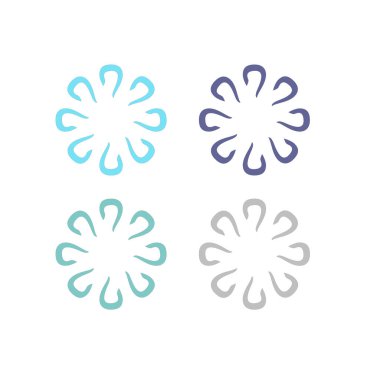 Su Sıçratma Aqua Park İşaret Sembolü logosu Beyaz Vektör üzerinde izole