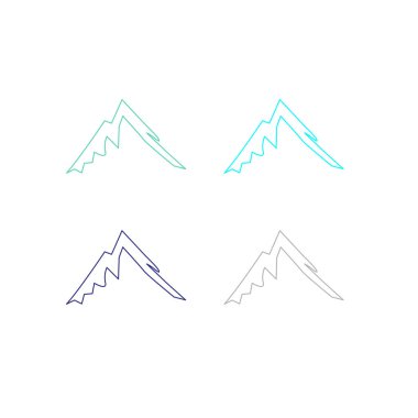 BLUE HILLS İşaret Sembolü Logo VECTOR beyaza izole edildi