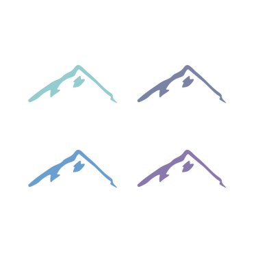 BLUE HILLS İşaret Sembolü Logo VECTOR beyaza izole edildi