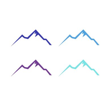 KOLORFUL HILL İŞARETİ İŞARETİ Bembeyaz üzerine VECTOR İŞARETİ