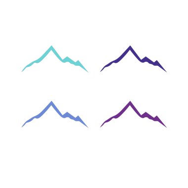 KOLORFUL HILL İŞARETİ İŞARETİ Bembeyaz üzerine VECTOR İŞARETİ