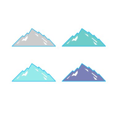 KOLORFUL HILL İŞARETİ İŞARETİ Bembeyaz üzerine VECTOR İŞARETİ