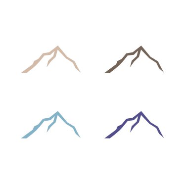 KOLORFUL HILL İŞARETİ İŞARETİ Bembeyaz üzerine VECTOR İŞARETİ