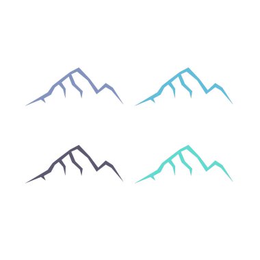 KOLORFUL HILL İŞARETİ İŞARETİ Bembeyaz üzerine VECTOR İŞARETİ