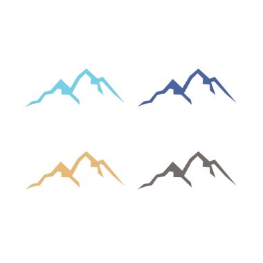 KOLORFUL HILL İŞARETİ İŞARETİ Bembeyaz üzerine VECTOR İŞARETİ