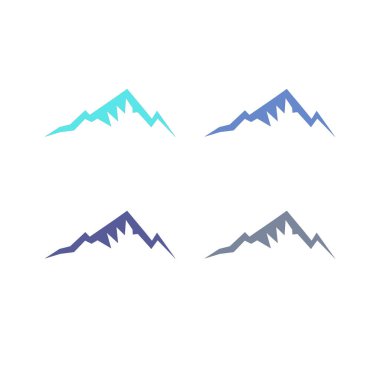 KOLORFUL HILL İŞARETİ İŞARETİ Bembeyaz üzerine VECTOR İŞARETİ