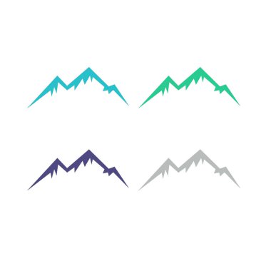 KOLORFUL HILL İŞARETİ İŞARETİ Bembeyaz üzerine VECTOR İŞARETİ