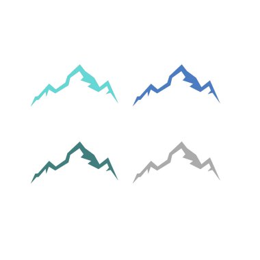 KOLORFUL HILL İŞARETİ İŞARETİ Bembeyaz üzerine VECTOR İŞARETİ