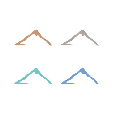 KOLORFUL HILL İŞARETİ İŞARETİ Bembeyaz üzerine VECTOR İŞARETİ