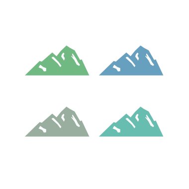 KOLORFUL HILL İŞARETİ İŞARETİ Bembeyaz üzerine VECTOR İŞARETİ