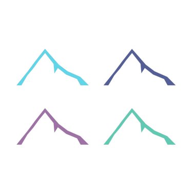 KOLORFUL HILL İŞARETİ İŞARETİ Bembeyaz üzerine VECTOR İŞARETİ