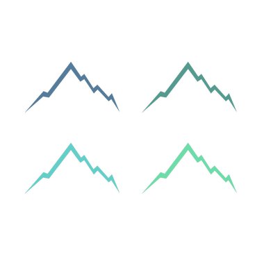 KOLORFUL HILL İŞARETİ İŞARETİ Bembeyaz üzerine VECTOR İŞARETİ