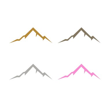 KOLORFUL HILL İŞARETİ İŞARETİ Bembeyaz üzerine VECTOR İŞARETİ