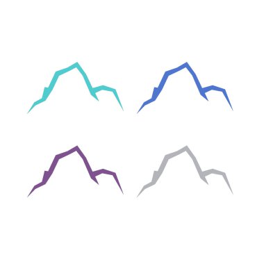 KOLORFUL HILL İŞARETİ İŞARETİ Bembeyaz üzerine VECTOR İŞARETİ