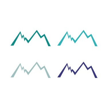 KOLORFUL HILL İŞARETİ İŞARETİ Bembeyaz üzerine VECTOR İŞARETİ