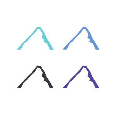 KOLORFUL HILL İŞARETİ İŞARETİ Bembeyaz üzerine VECTOR İŞARETİ