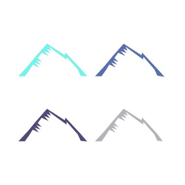 KOLORFUL HILL İŞARETİ İŞARETİ Bembeyaz üzerine VECTOR İŞARETİ