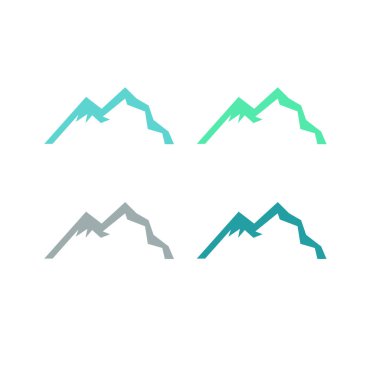 KOLORFUL HILL İŞARETİ İŞARETİ Bembeyaz üzerine VECTOR İŞARETİ