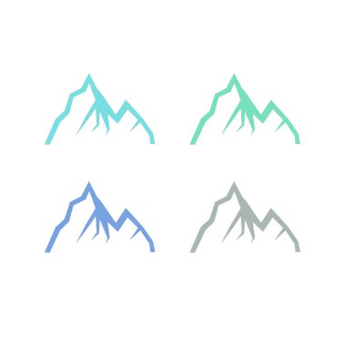 KOLORFUL HILL İŞARETİ İŞARETİ Bembeyaz üzerine VECTOR İŞARETİ