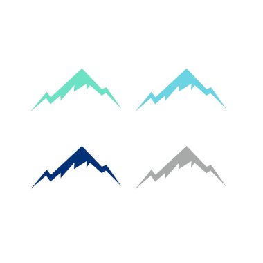 KOLORFUL HILL İŞARETİ İŞARETİ Bembeyaz üzerine VECTOR İŞARETİ