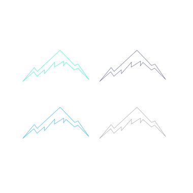 KOLORFUL HILL İŞARETİ İŞARETİ Bembeyaz üzerine VECTOR İŞARETİ