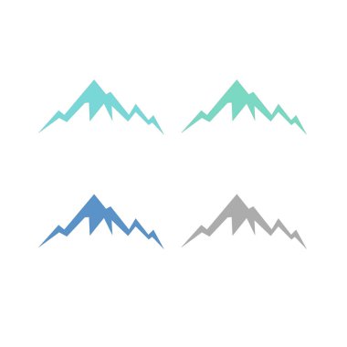 KOLORFUL HILL İŞARETİ İŞARETİ Bembeyaz üzerine VECTOR İŞARETİ