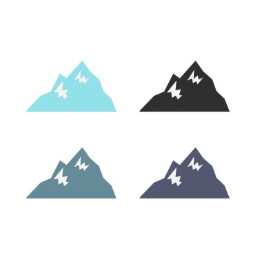 KOLORFUL HILL İŞARETİ İŞARETİ Bembeyaz üzerine VECTOR İŞARETİ