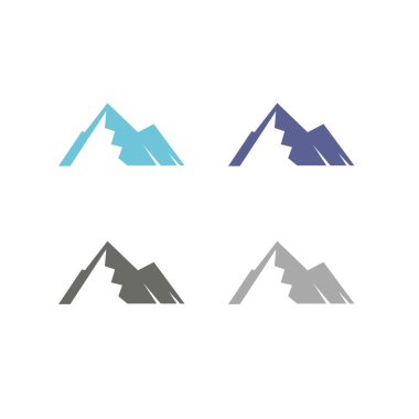 KOLORFUL HILL İŞARETİ İŞARETİ Bembeyaz üzerine VECTOR İŞARETİ