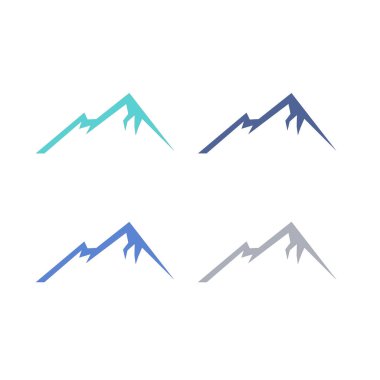 KOLORFUL HILL İŞARETİ İŞARETİ Bembeyaz üzerine VECTOR İŞARETİ