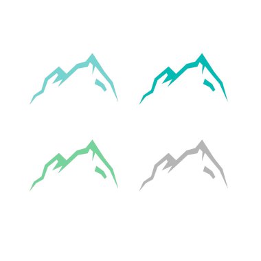 KOLORFUL HILL İŞARETİ İŞARETİ Bembeyaz üzerine VECTOR İŞARETİ