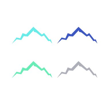 KOLORFUL HILL İŞARETİ İŞARETİ Bembeyaz üzerine VECTOR İŞARETİ