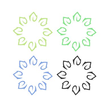 Doğal Yapraklar Sembol Logo Vektörünü İmzalar