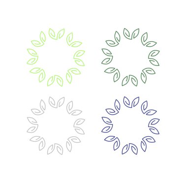 Doğal Yapraklar Sembol Logo Vektörünü İmzalar