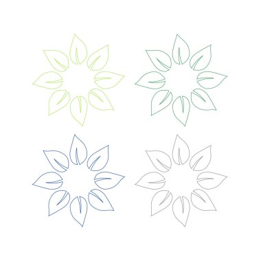 Doğal Yapraklar Sembol Logo Vektörünü İmzalar