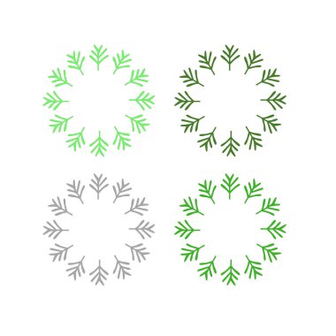 Doğal Yapraklar Sembol Logo Vektörünü İmzalar