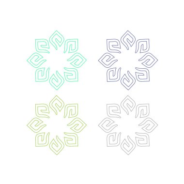 Doğal Yapraklar Sembol Logo Vektörünü İmzalar