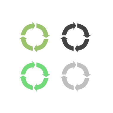 RESİKLİ Oklar İşaret Sembolü Logo VECTOR Kolleksiyonu