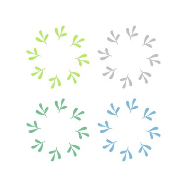 Doğal Yapraklar Sembol Logo Vektörünü İmzalar