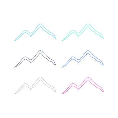 COLORFUL HILLS DESIGN PATTERN TEXTURE BACKGROUND VECTOR