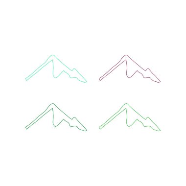 COLORFUL HILLS DESIGN PATTERN TEXTURE BACKGROUND VECTOR