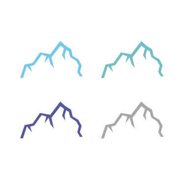 KOLORFUL HILL İŞARETİ İŞARETİ Bembeyaz üzerine VECTOR İŞARETİ